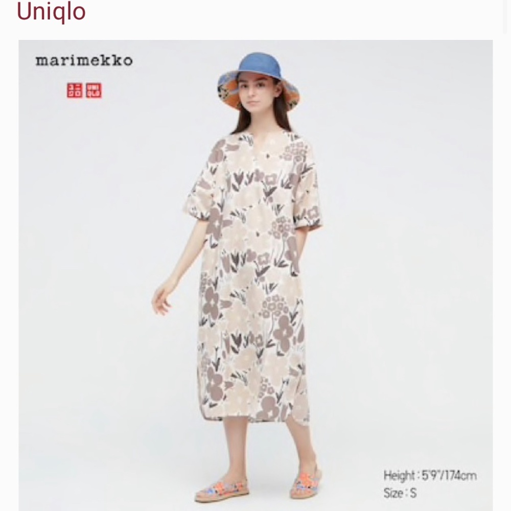 Marimekko x Uniqlo ‘21 cotton/linen midi ntw size l